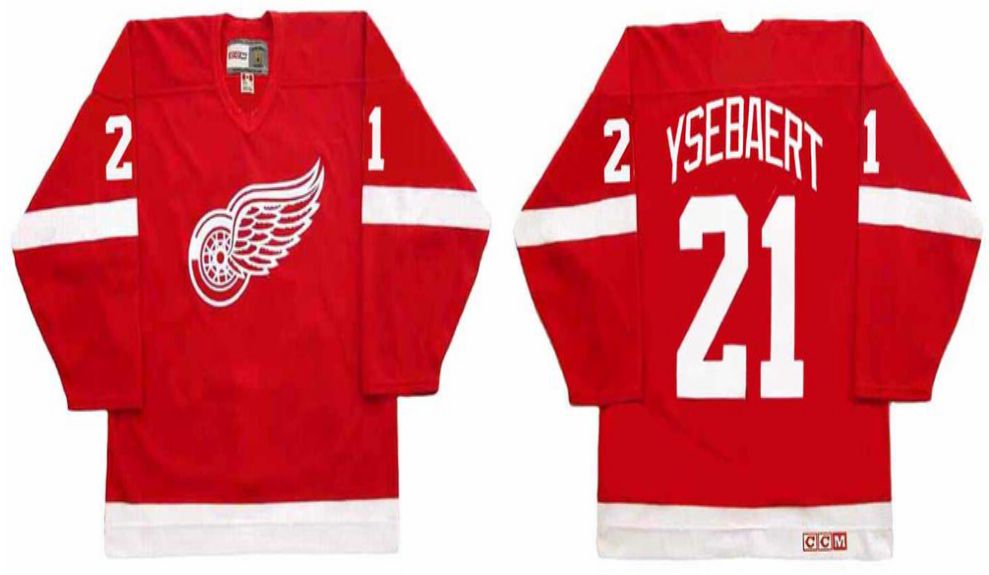 2019 Men Detroit Red Wings #21 Ysebaert Red CCM NHL jerseys